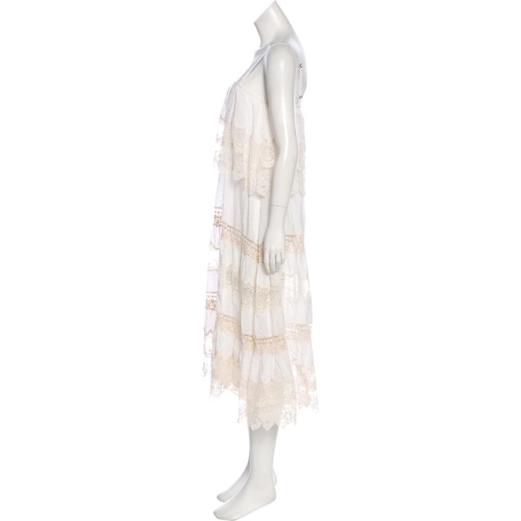 ANTHROPOLOGIE Mes Desmoiselles Crochet boho Lace Midi Dress PISTIL 38 M - Picture 13 of 13